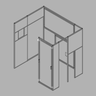 41-410-1SS MODULAR SOLUTIONS GUARD CONNECTIONS FOR REMOVABLE PANELS WITH STAINLESS STEEL HW LOWER UNIT PIVOT